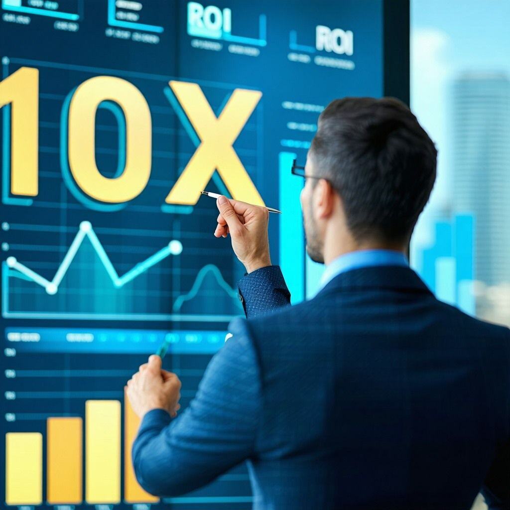 The Image reflects a CFO looking for 10X ROI
