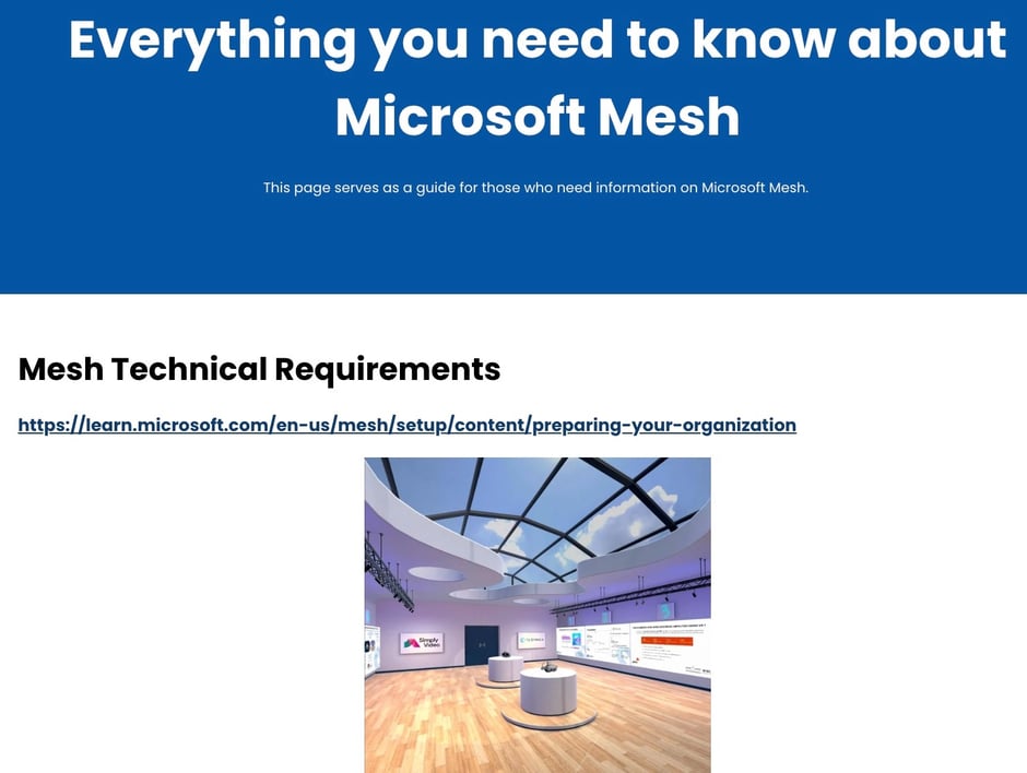 CTO Guide to Microsoft Mesh technical requirements CTO Guide to Microsoft Mesh technical requirements