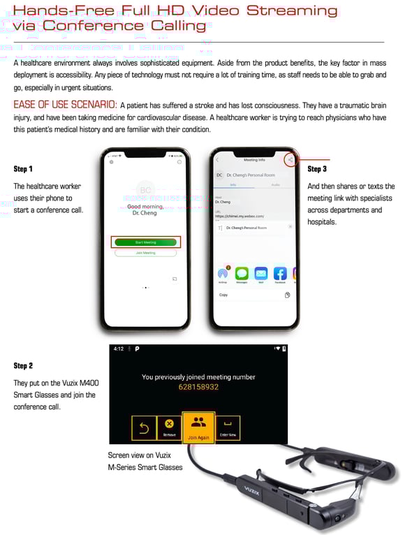 Vuzix M400 dial into expert assist viewing