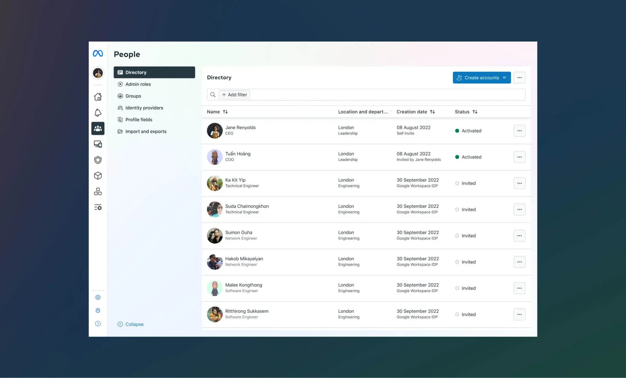 Managing apps in meta quest for business